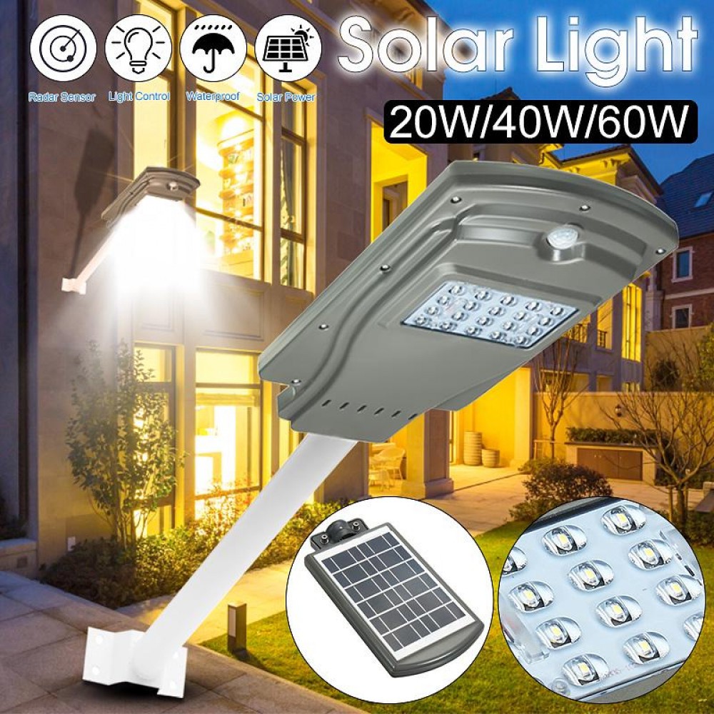 Proiector LED 60W cu panou solar si senzor de miscare