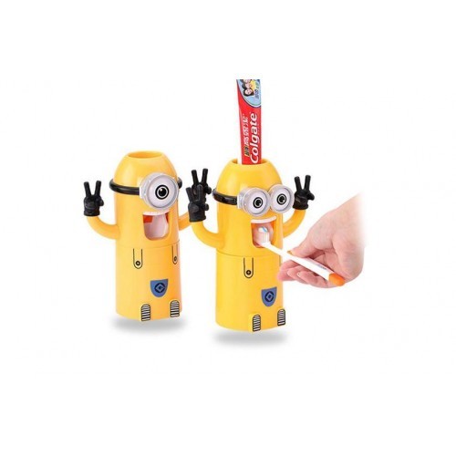 2 x Dozator Minions pasta de dinti + suport periuta minion