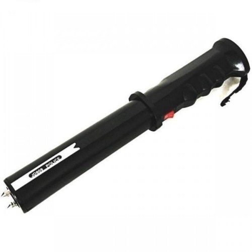 Electrosoc tip baston cu lanterna pentru autoaparare